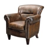 Stark Vintage Brown Leather Armchair